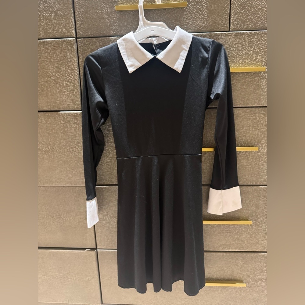 Black White Wednesday Addams Dress Costume